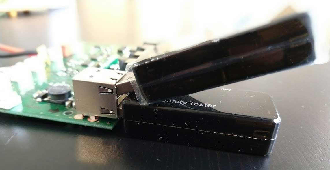 usb connectors on the development board