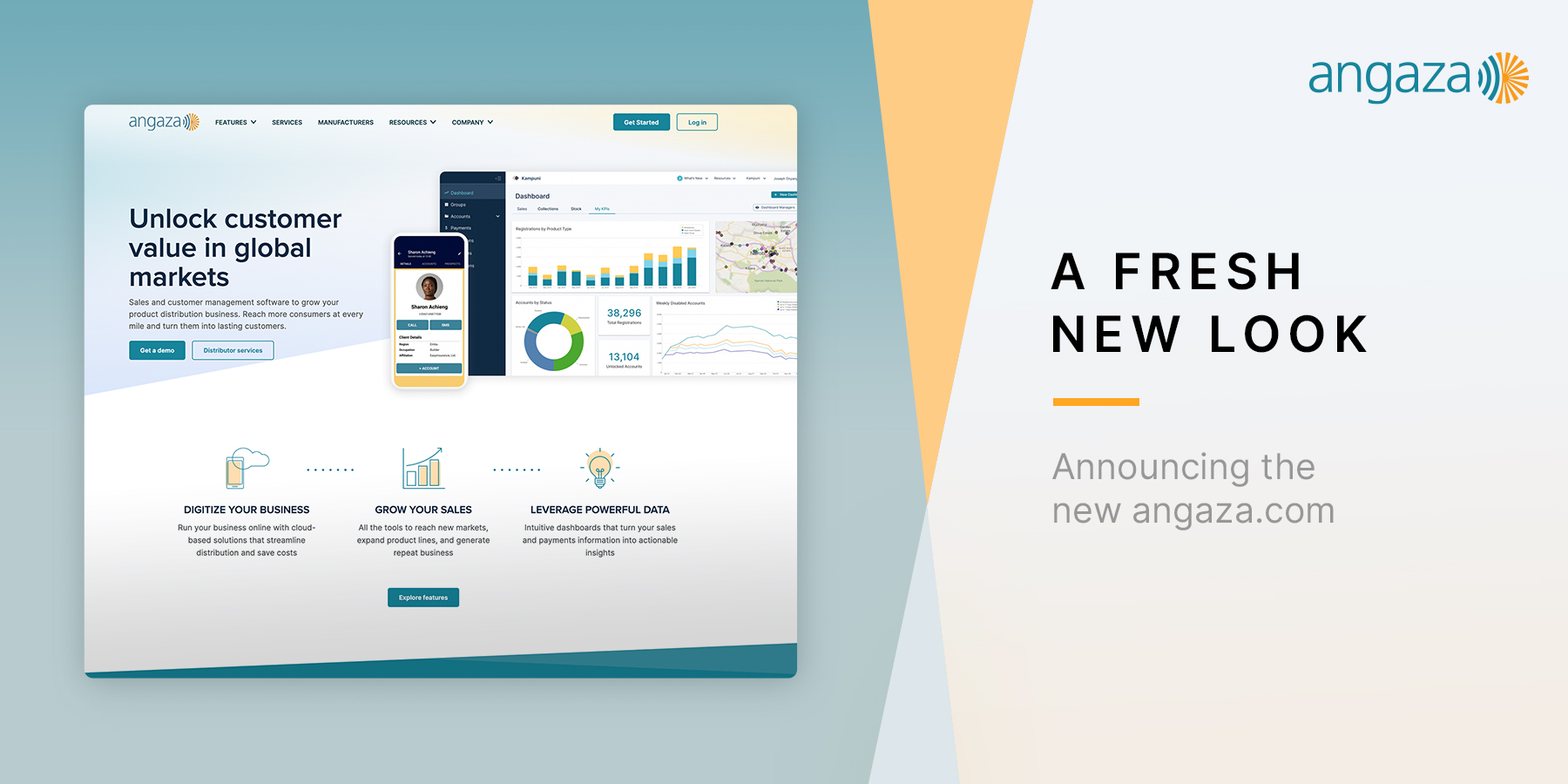 Angaza launches a new website for an improved Angaza experience.